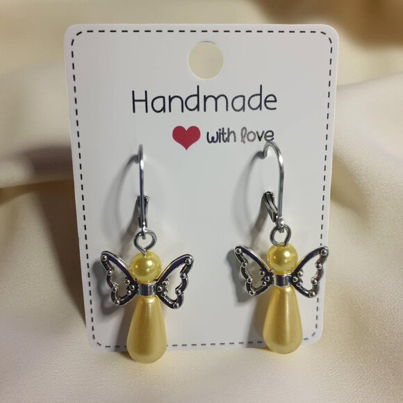 2 for $12 Angel Earrings with Leverback Hoops Christmas Angel - Picture 6 of 16
